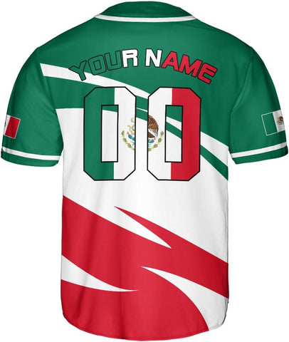 RoyalBro Personalized Mexico Baseball Jersey, Mexican Jersey for Men & Women, Mexican Flag Jersey, Mexico Shirt Camisa