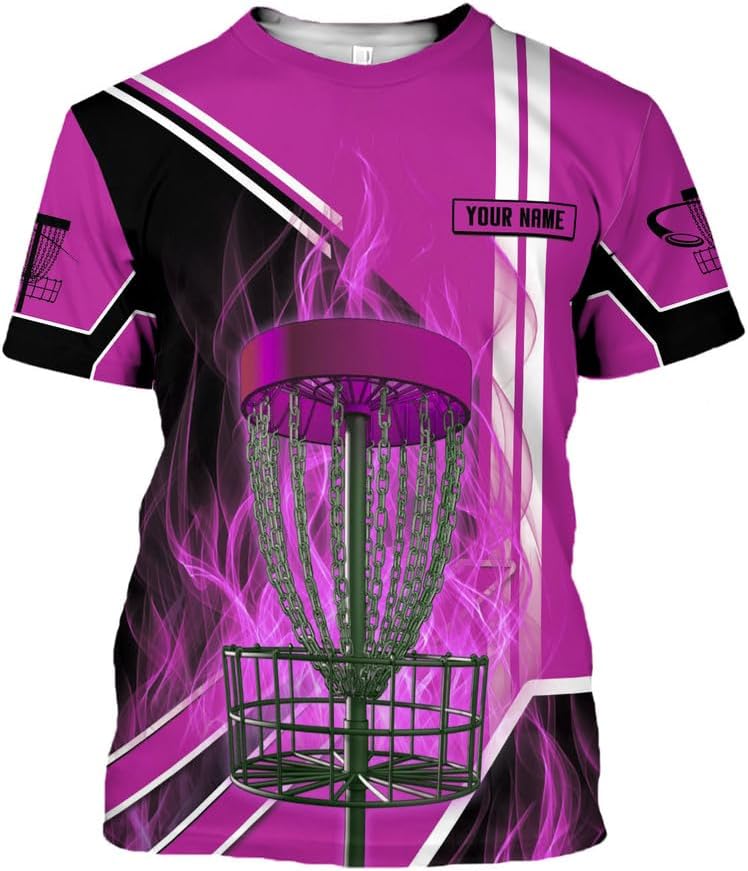 Personalized Disc Golf T-Shirt 3D All Over Printing S-5XL, Disc Golf Shirts for Men, Mens Disc Golf Tee Shirt