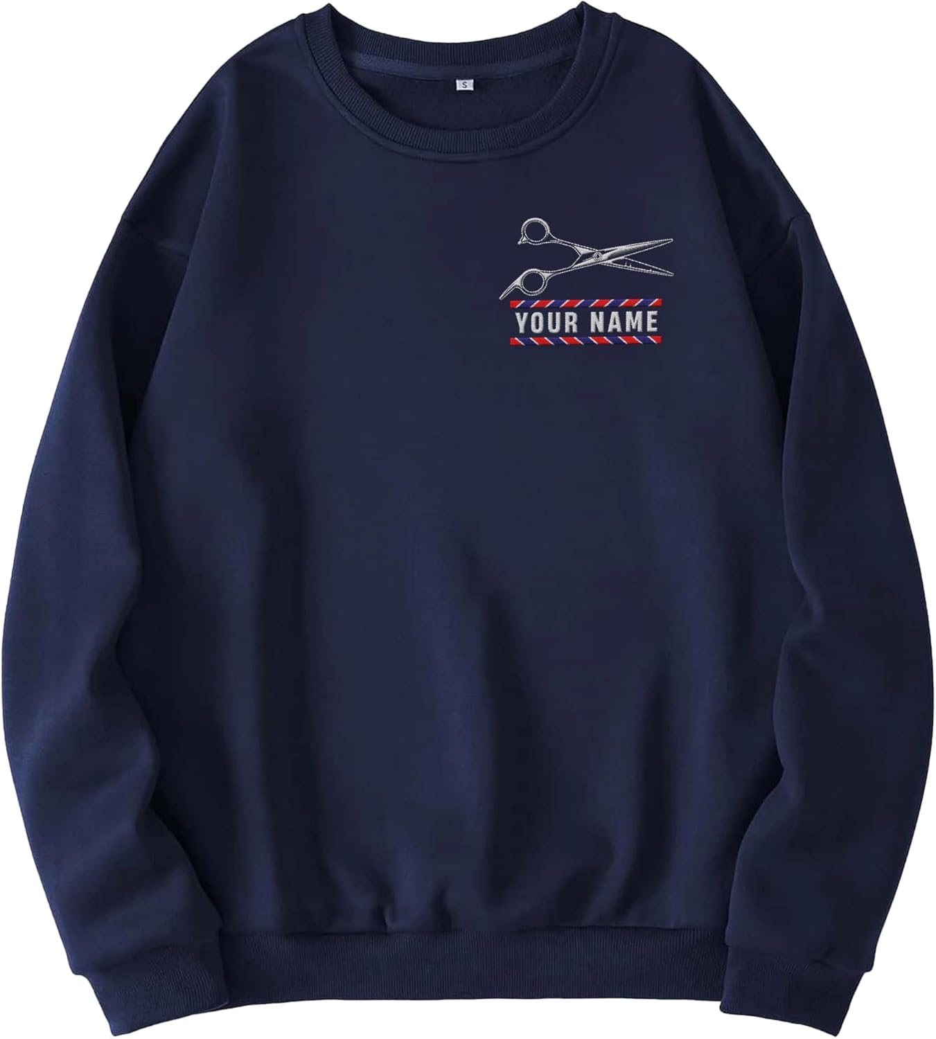 Podagree Personalized Embroidered Barber Crewneck Sweatshirt, Hairdresser Hairstylist Barbershop Hoodie, Gifts For A Barber