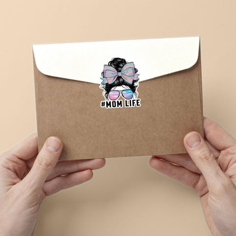 (3pcs) Mom Life Skull Sticker \u2013 Funny Mom Life Car Decal with Messy Bun and Sunglasses, Mama Vinyl Sticker for Laptop, Water Bottle, Car, Phone, Helmet \u2013 Cool Mother Accessories 3 Inch