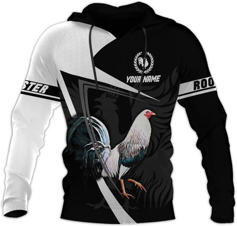 Mostefy Personalized Name Rooster Hoodie 3D, Gallos De Pelea, Chicken Sweatshirt, Chicken Hoodie for Men and Women S-5XL