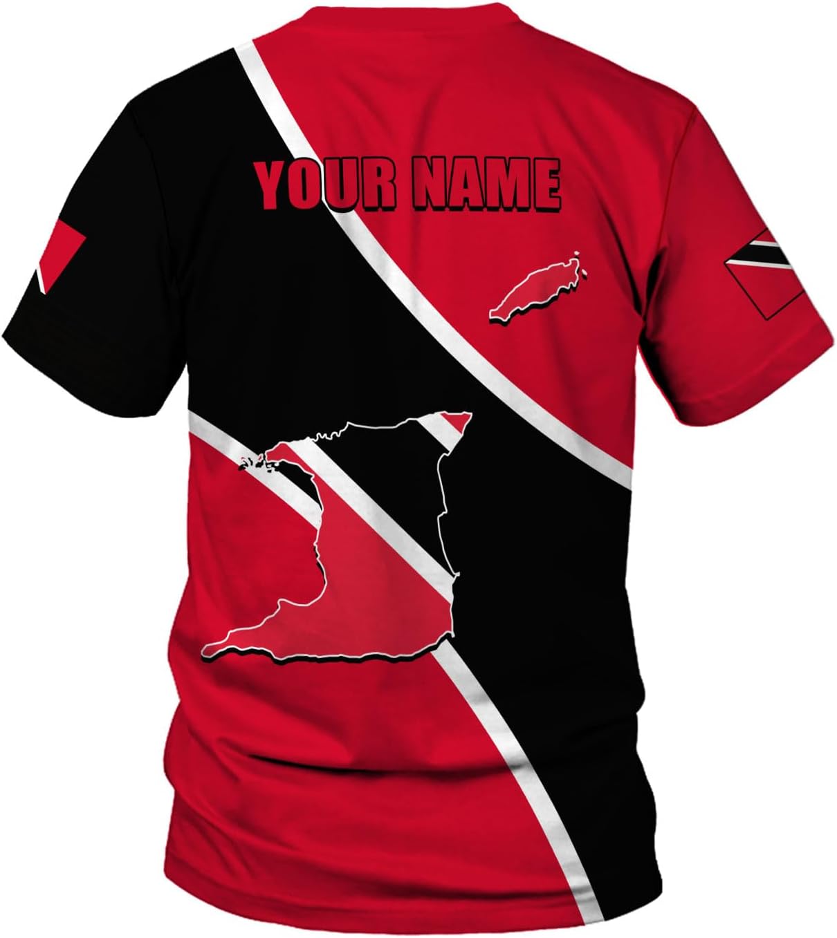 Artparel Personalized Trinidad and Tobago Shirt Trinidad and Tobago Coat of Arms Flag ShirtsTrinidad and Tobago Crest
