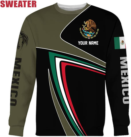 Personalized Name Mexican Hoodie 3D, Customized Mexican Hoodies for Men, Unisex Mexico Hoodie 3D, Mexico Hoodies for Men, Mexico Flag Gift for Women, T Shirt, Zip Up Hoodie, Sweatshirt HD03