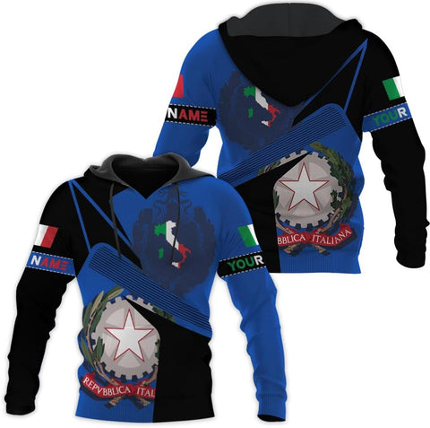 Ligthuy Personalized Name Italy Shirt 3D, Custom Italian Shirt Flag for Men and Women, Italia Shirt Soccer Unisex Size