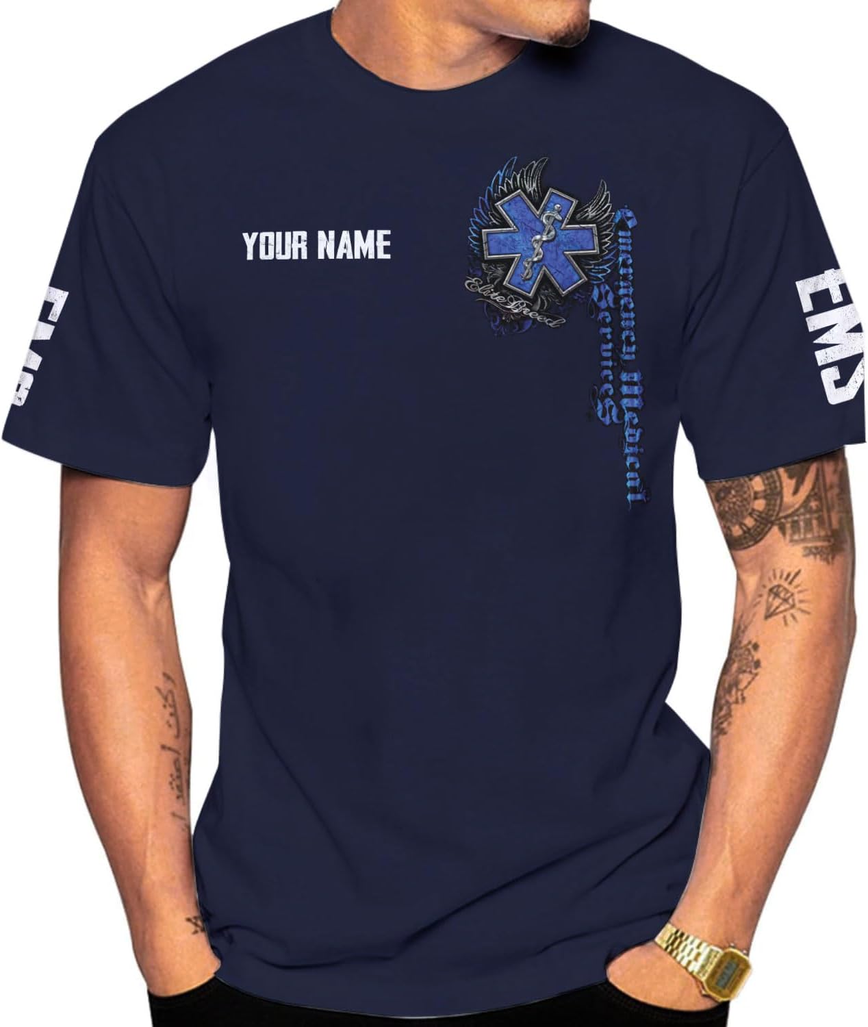 Personalized EMS EMT Tshirt and Polo for Men and Women, Uniform Emergency Paramedic Shirts, Medical Technician Nurse Gifts