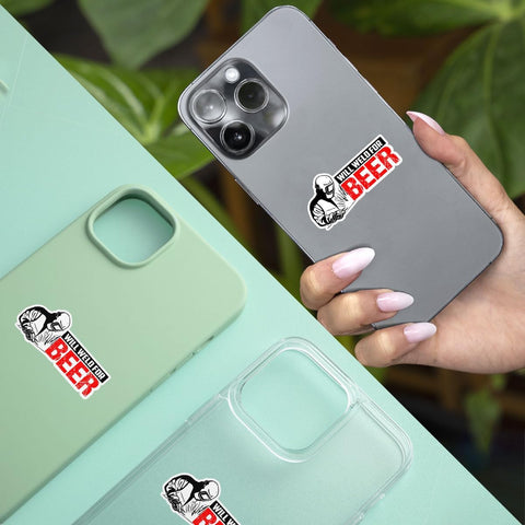 (3Pcs) Will Weld for Beer Sticker, Funny Welding Decals, Only Welders Sticker, Welding Mask Decal, Welder Sticker, Ironworker Decal - Stickers for Laptop Water Bottle Phone Car Window Helmet 3"