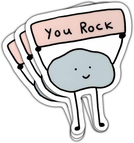 (3pcs) You Rock Sticker, Funny You Rock Sticker, You Rock Meme Motivation Sticker, Sticker Die-Cut Waterproof Vinyl Sticker for Laptop Water Bottle Phone Window Helmet