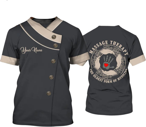 MAPrints Personalized Massage Therapist T Shirt 3D All Printing, Massage Shirt, Massage Therapist Shirts for Women S-5XL