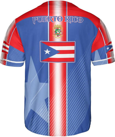 Mostprints Personalized Puerto Rico Baseball Shirt, Customized Team Name Puerto Rican Baseball Jersey for Men and Women S-5XL