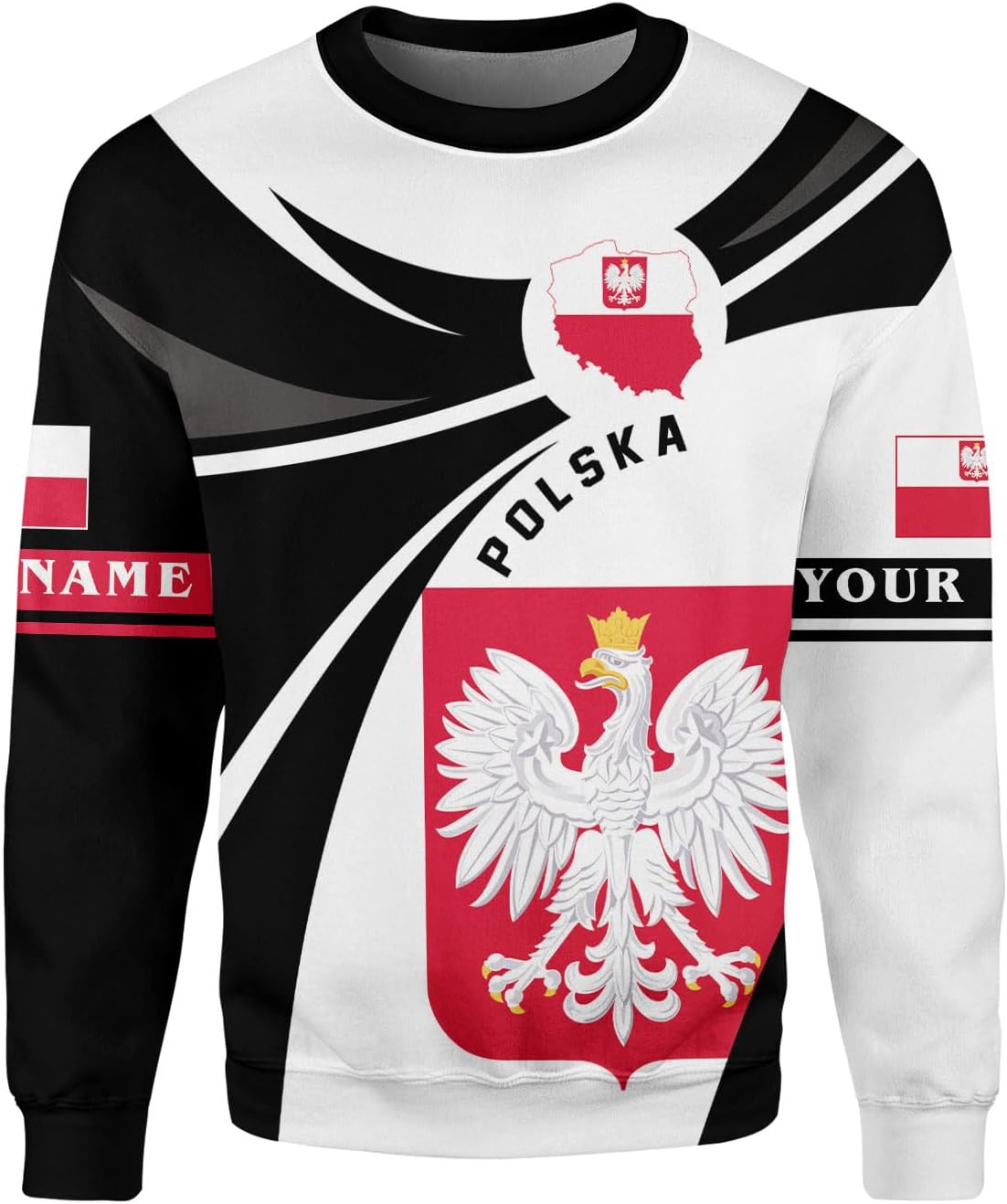 Vybonz Personalized Poland Hoodie Women & Men 3D, Poland Pride Shirt Polish Eagle
