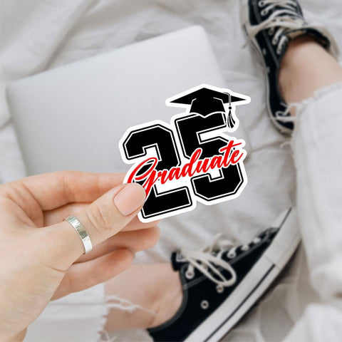 3Pcs Class of 2025 Stickers, Graduate Sticker 2025 Decorations, Graduation 2025 Senior- Stickers for Laptop Water Bottle Phone Case Car Window Helmet Vinyl Stickers 3"x3"