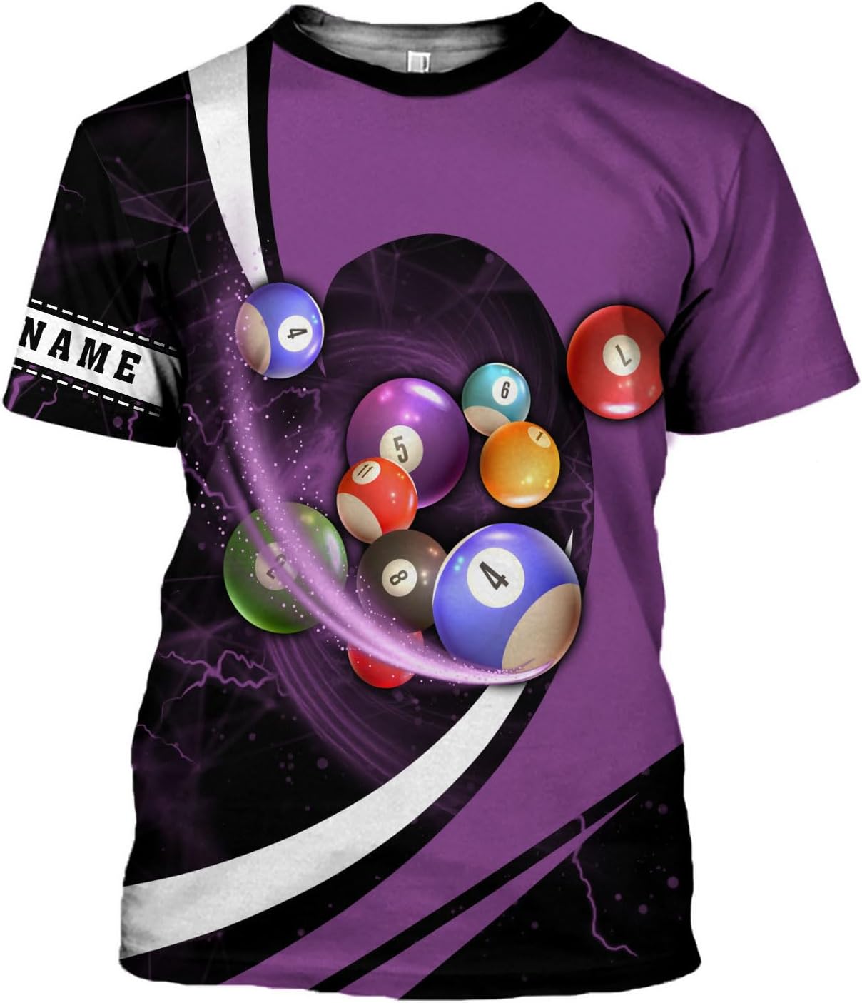 Parvii Personalized Billiards Shirt for Men, 8 Ball Pool Shirt, Billiards Gift