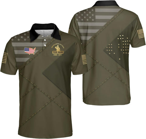 LigtHuy Personalized Name Us Army Polo Shirts for Men, Us Army Shirt, Veteran Shirts, Veteran Shirts for Men S-5XL