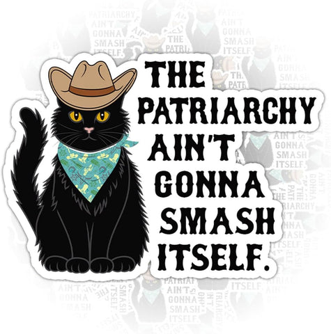 3PCS The Patriarchy Ain’t Gonna Smash Itself 3" Sticker, Funny Feminism Women Rights Stickers The Patriarchy Ain’t Gonna Smash Itself Vinyl Car Decal for Laptop Water Bottle Toolbox Phone Case