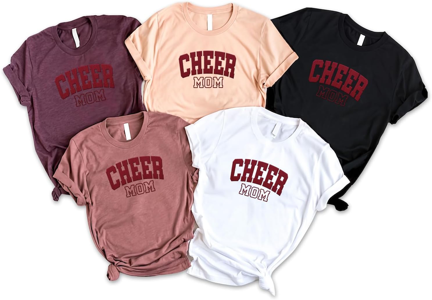 Personalized Embroidered Cheer Mom Sweatshirt Custom Proud Cheerleader Mom Embroidery Sweatshirt Gift for Cheerleader Mother (Cotton, CM 3), Small-5X-Large