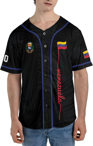 Custom Venezuela Jerseys for Men Venezuela Flag T-Shirt Venezuela Coat of Arms Shirt Venezuelan Pride Venezuela Flag Jerseys