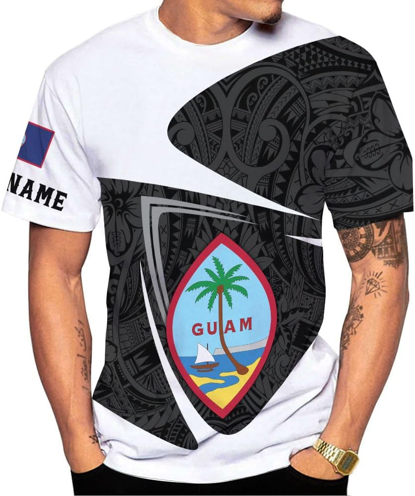 Artparel Personalized Guam Shirts Guahan Pride Shirt Guamanian T-Shirt Guahan Shirts for Men Women Guam Gifts S-5XL