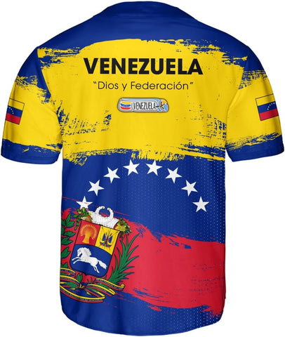 Custom Venezuela Jerseys for Men Venezuela Flag T-Shirt Venezuela Coat of Arms Shirt Venezuelan Pride Venezuela Flag Jerseys
