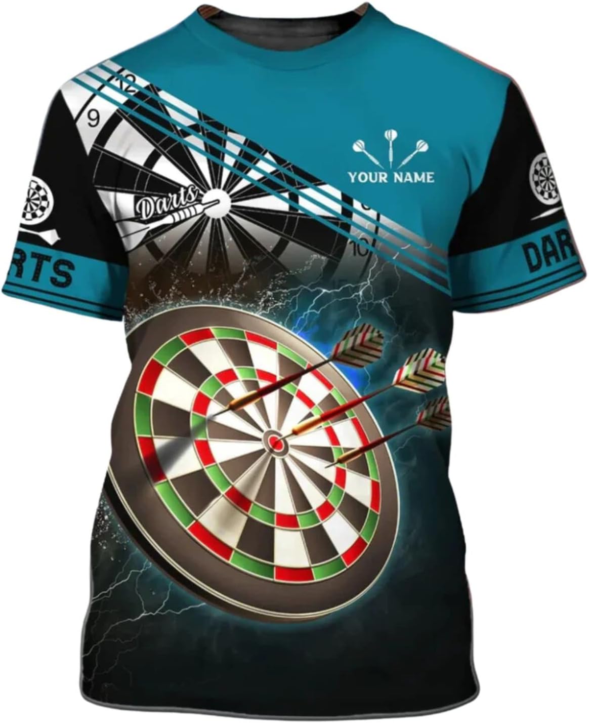 Personalized Name Dart shirts 3D, Custom Mens Dart Shirts, Dart Shirts for Teams, Funny Dart T-shirts for Men and Women