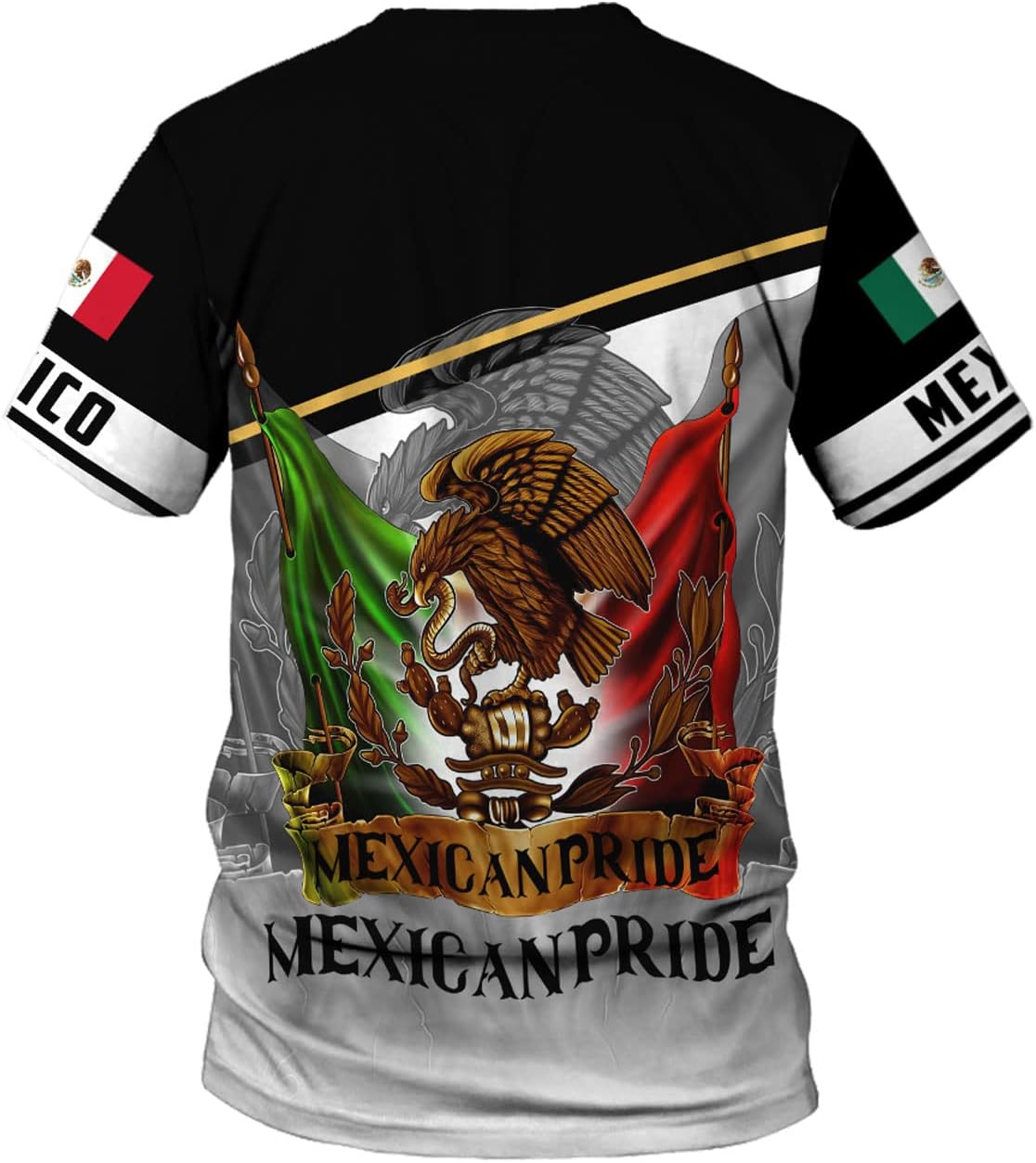 Personalized Name Camo Eagle Mexico T Shirt 3D Sudadera De Mexico Hombre Unisex 3D All Over Printed Sportwear, T Shirt for Men Women Adult Full Size S-5XL ATT15