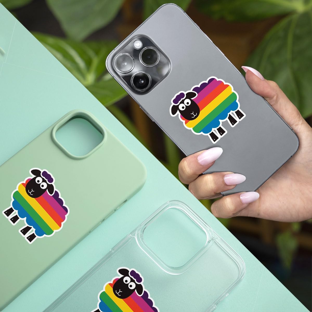 (3pcs) Rainbow Sheep of The Family LGBT Pride Sticker, Sheep Stickers, Funny Gay Stickers, Sarcastic Water Bottle Stickers- Vinyl Stickers 3'' for Laptop Phone Car Window Helmet