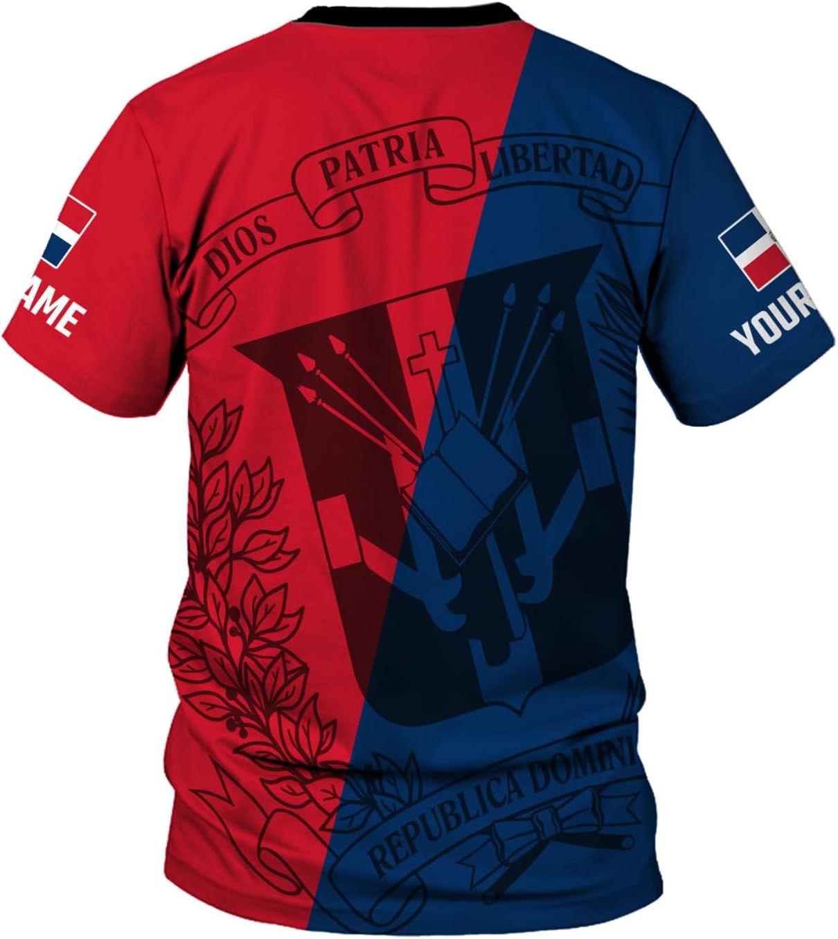 Custom Dominican Republic 3D Shirts for Men Dominicana Flag Shirts Dominican Flag Tshirt Dominican Independence Day