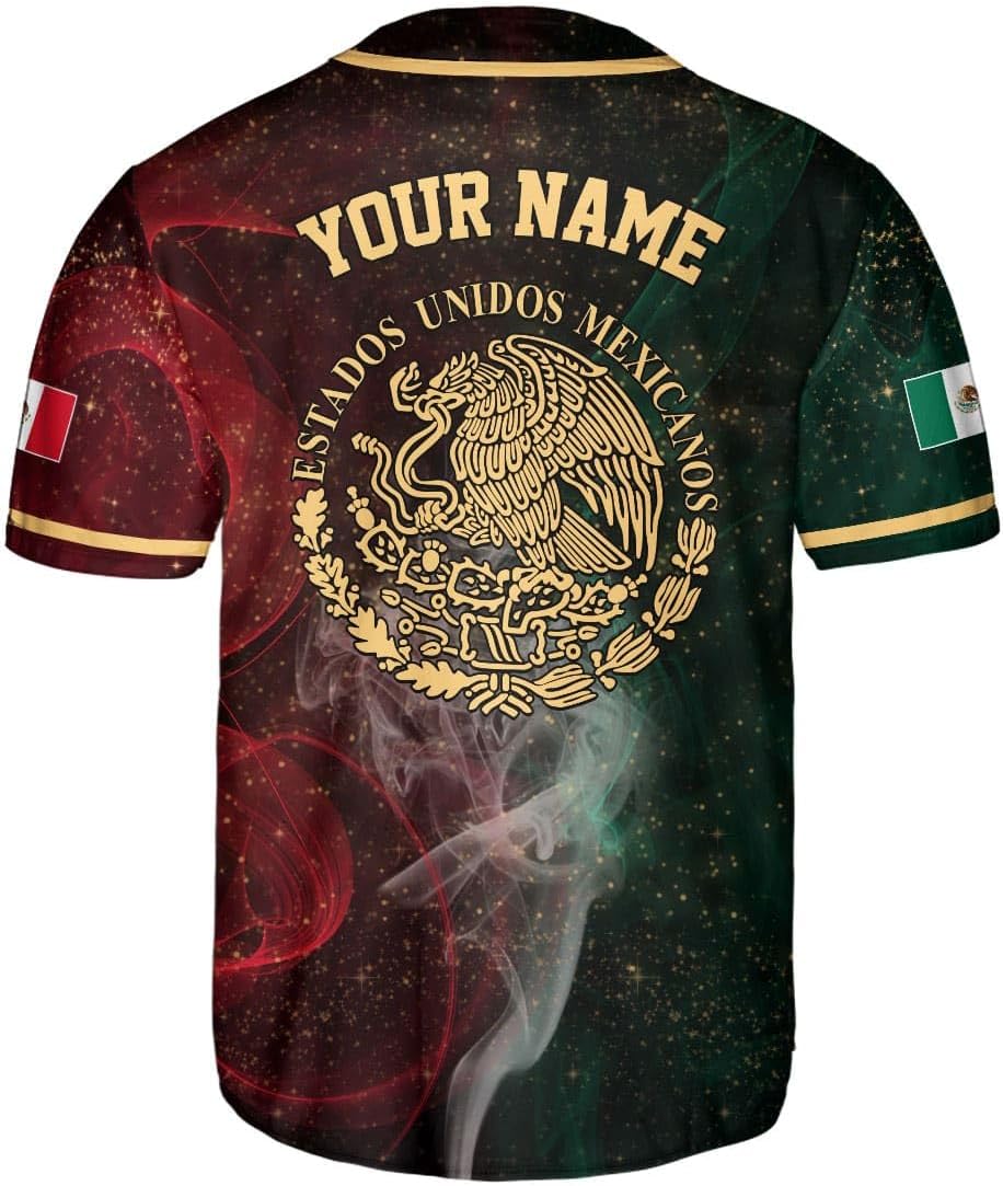 RoyalBro Personalized Mexico Baseball Jersey, Mexican Jersey for Men & Women, Mexican Flag Jersey, Mexico Shirt Camisas