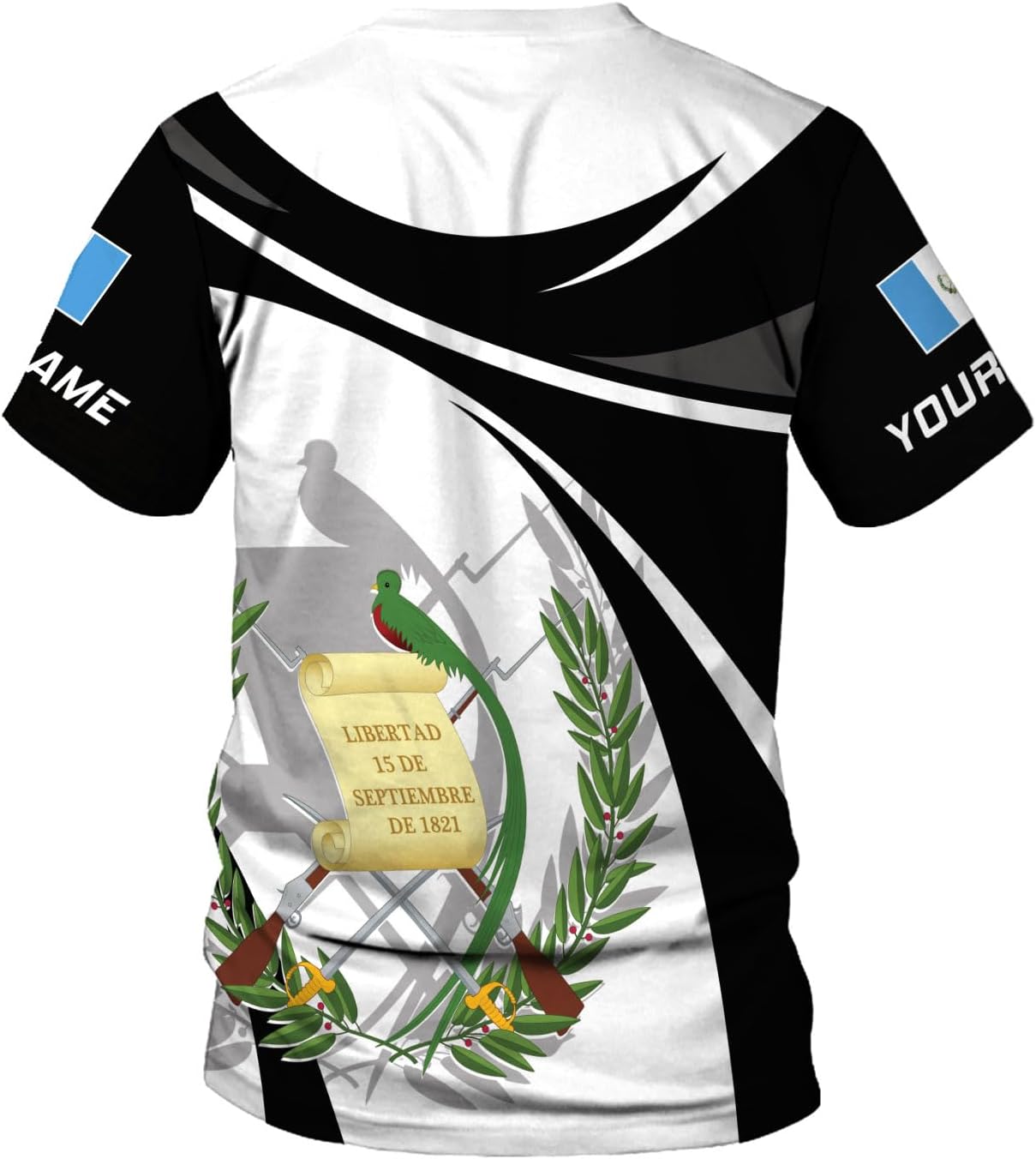 Mostprints Personalized Guatemala Shirt 3D Guatemala Camisas Guatemala Flag Shirts, Guatemalan Pride T-Shirt for Men Women