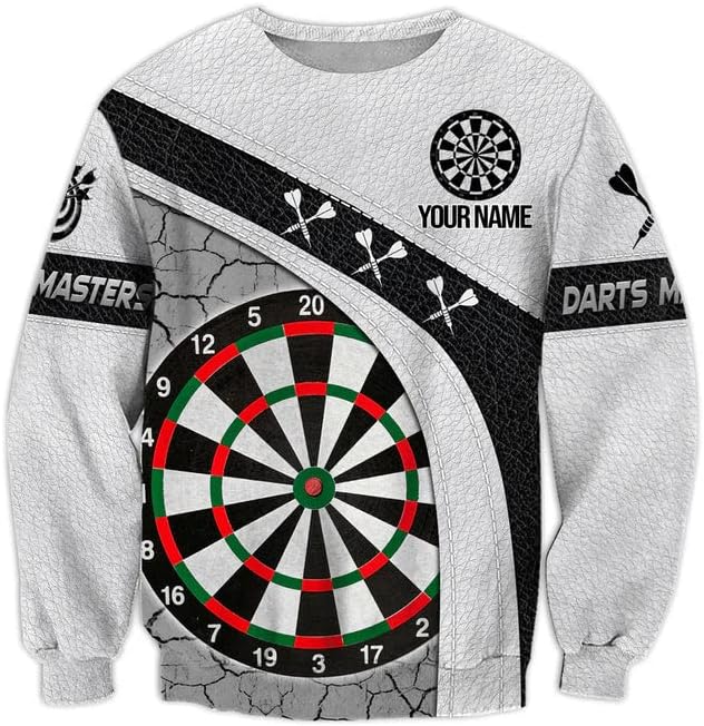 Personalized 3D Dart Shirts for Men, Dart Tshirts for Team, Dart League T-Shirt, Dart Gift, Graphic Darts Print Short Sleeve