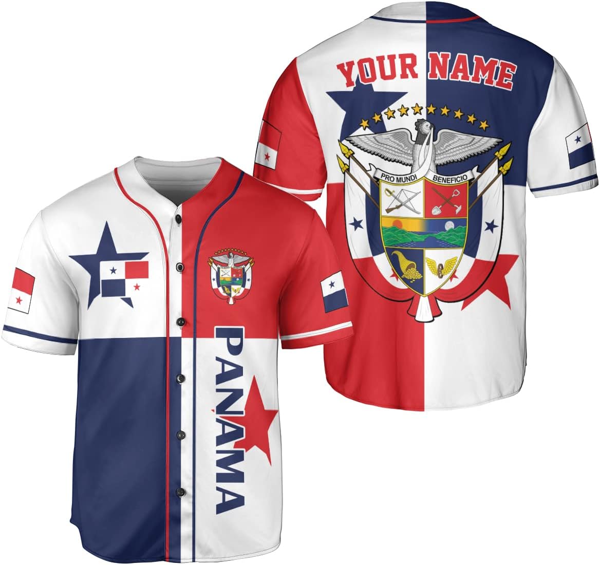 Royal Fight Personalized Panama Baseball Jersey Panama Camisa Shirt Panamanian Flag Jersey Panamanian Pride Jersey for Men