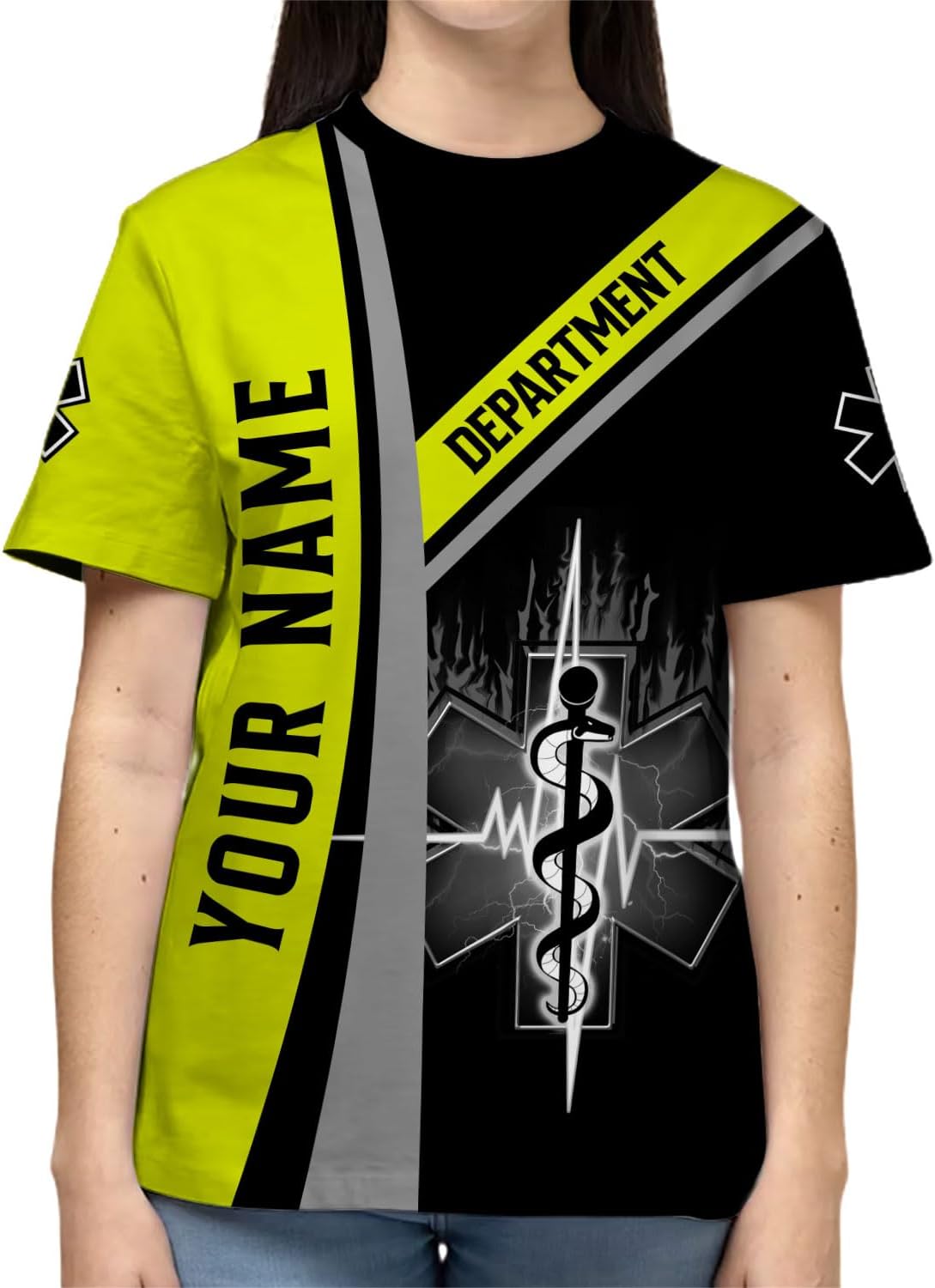 Custom EMS EMT Shirts Men Women, Personalized Paramedic Uniform Emergency Medical Technician Apparel, EMS Week Gifts