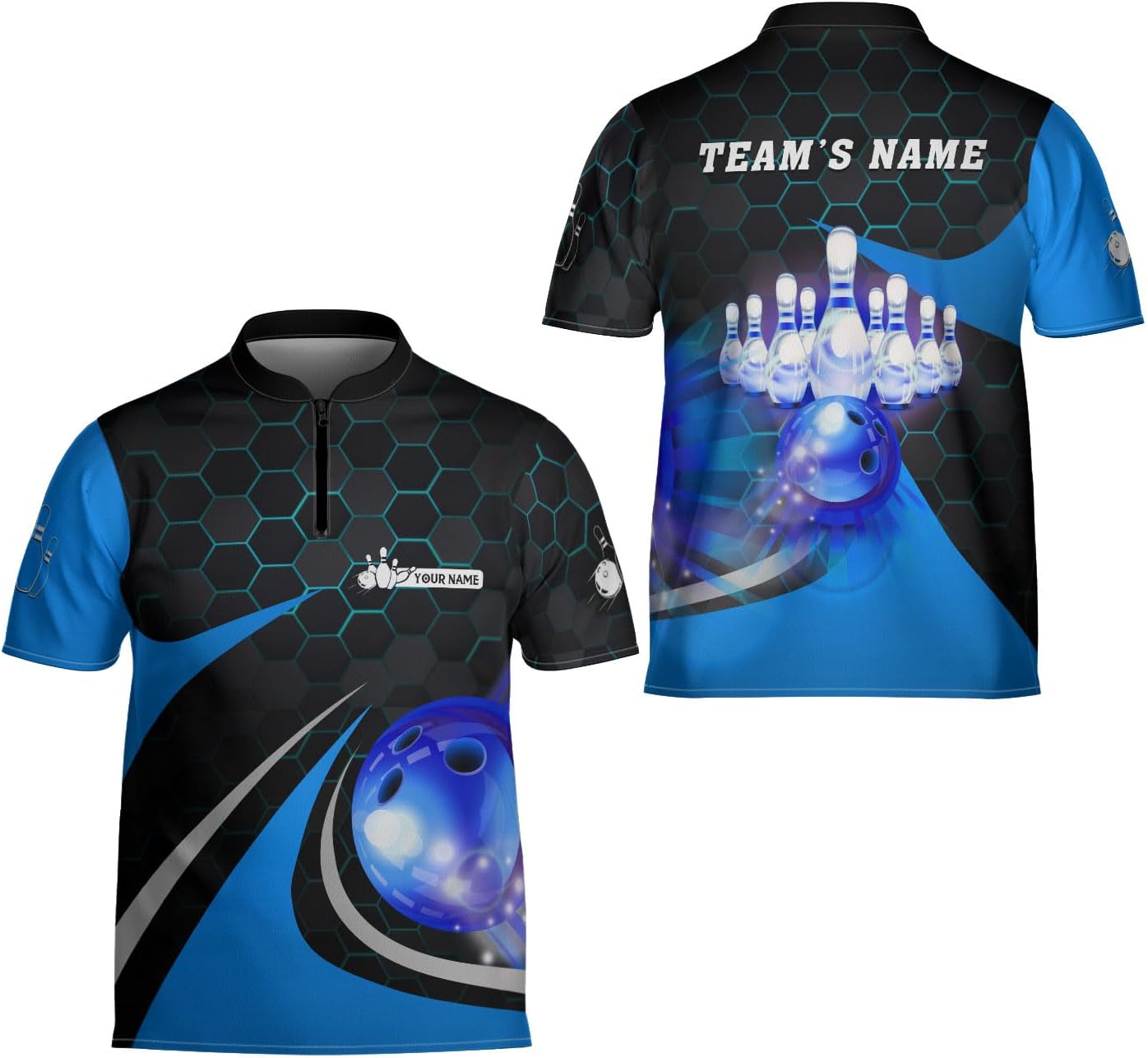 Ligthuy Personalized Name Bowling Jersey 3D, Custom Bowling Shirts for Team, Bowling Shirt Unisex for Men & Women4