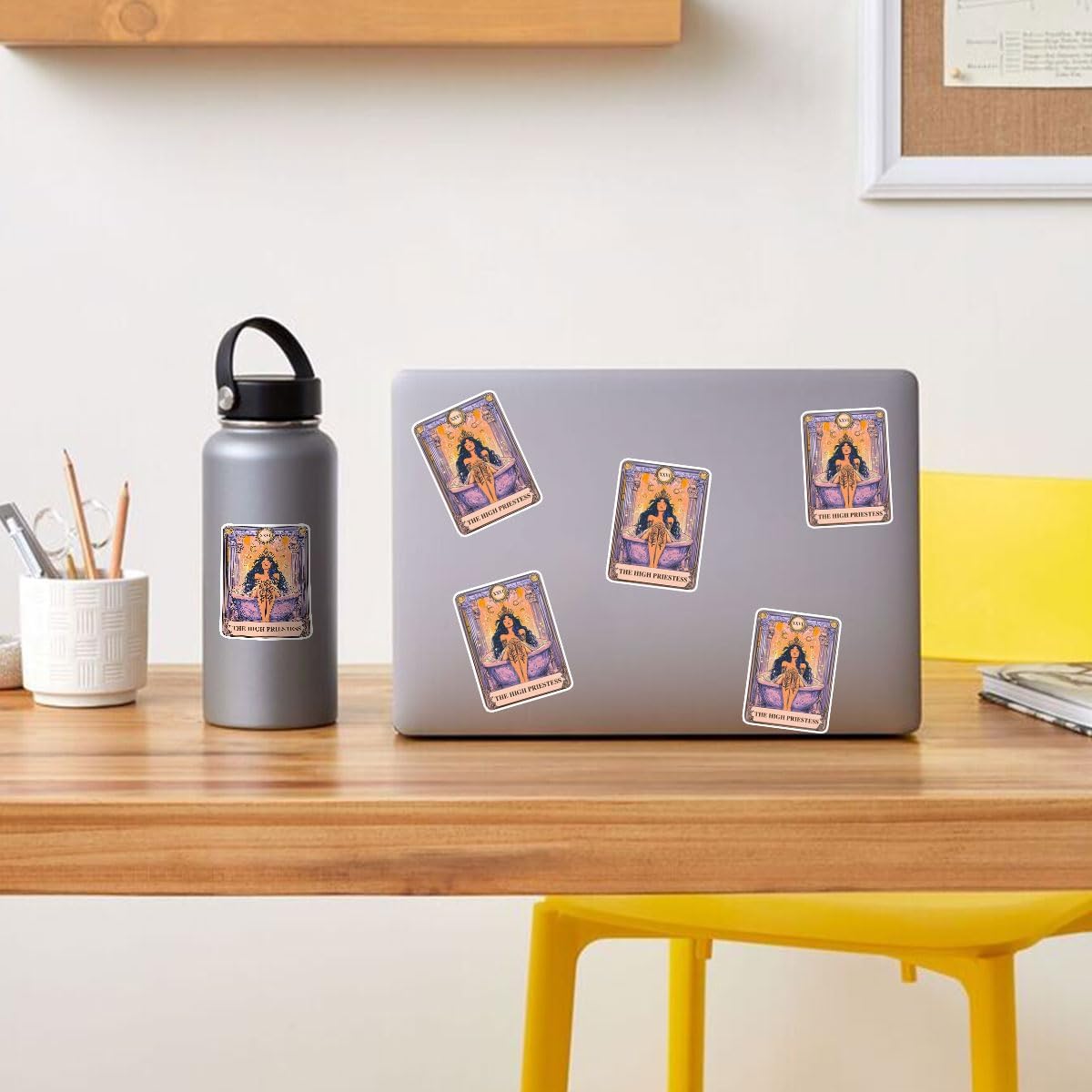 3 Pcs The High Priestess Tarot Card Sticker, Tarot Stickers, Witchy Stickers for Kindle, Bookish Stickers for Kindle - Vinyl Decal 3 Inches for Water Bottles Laptop Phone Car Hard Hat Helmet Coworker