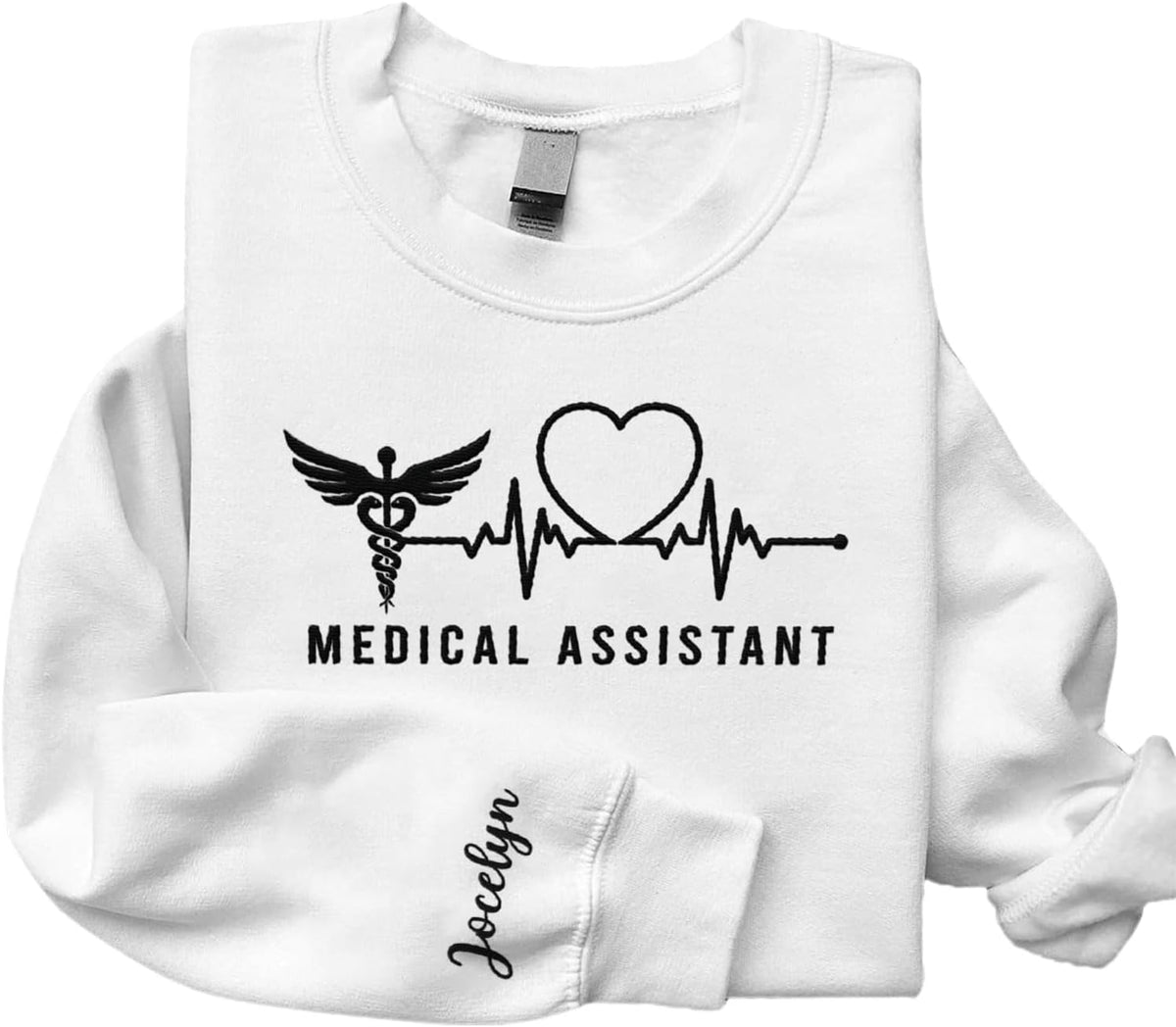 Custom Medical Assistant Embroidered Sweatshirt for Women, MA Nurse Crewneck, Medical Assistant Shirts Gift for Nurse