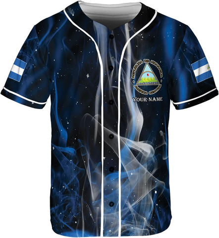 Leeprints Personalized Nicaragua Baseball Jersey Shirt Name Nicaraguan Baseball Jersey for Men & Women Nicaraguan Camisas
