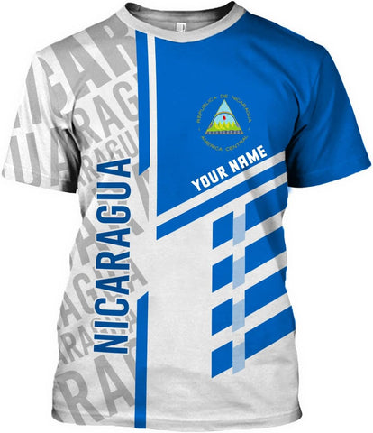 Personalized Nicaragua Shirt Custom Nicaragua Flag Lion Shirt for Men & Women Nicaraguan Camisas T-Shirt, Nicaragua Tshirt