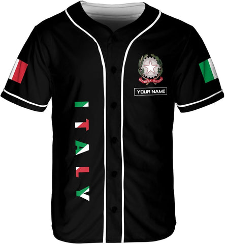Leeprints Personalized Italia Jersey, Italian Soccer Shirt Baseball Italia Pride Flag Jersey Men Women Flag Italy Shirts
