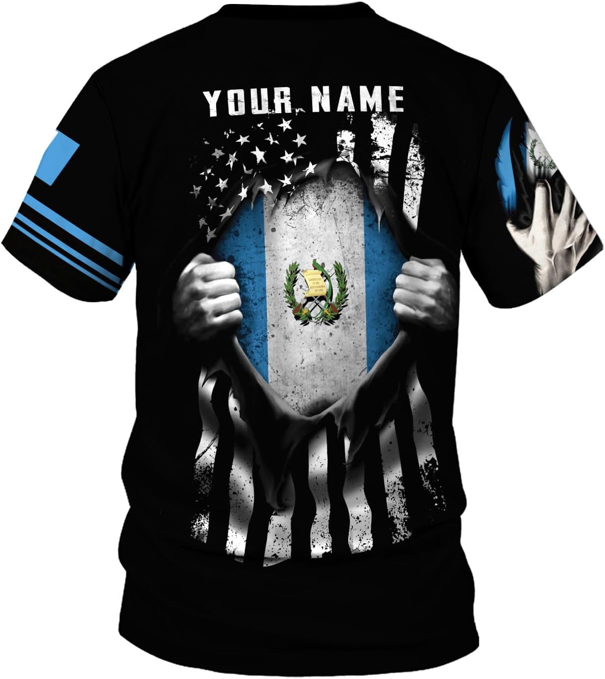 Mostprints Personalized Guatemala Shirt 3D Guatemala Camisas Guatemala Flag Shirts, Guatemalan Pride T-Shirt for Men Women