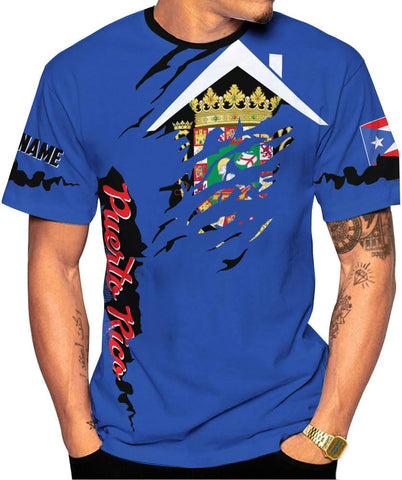 Mostefy Personalized Name Puerto Rico Shirt, Customized Puerto Rico Shirts for Men and Women, Puerto Rico Flag T-Shirt3