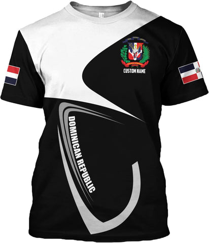 Vybonz Personalized Dominican Republic Shirts 3D, Republica Dominicana Tshirt, Dominican Republic Flag Shirt