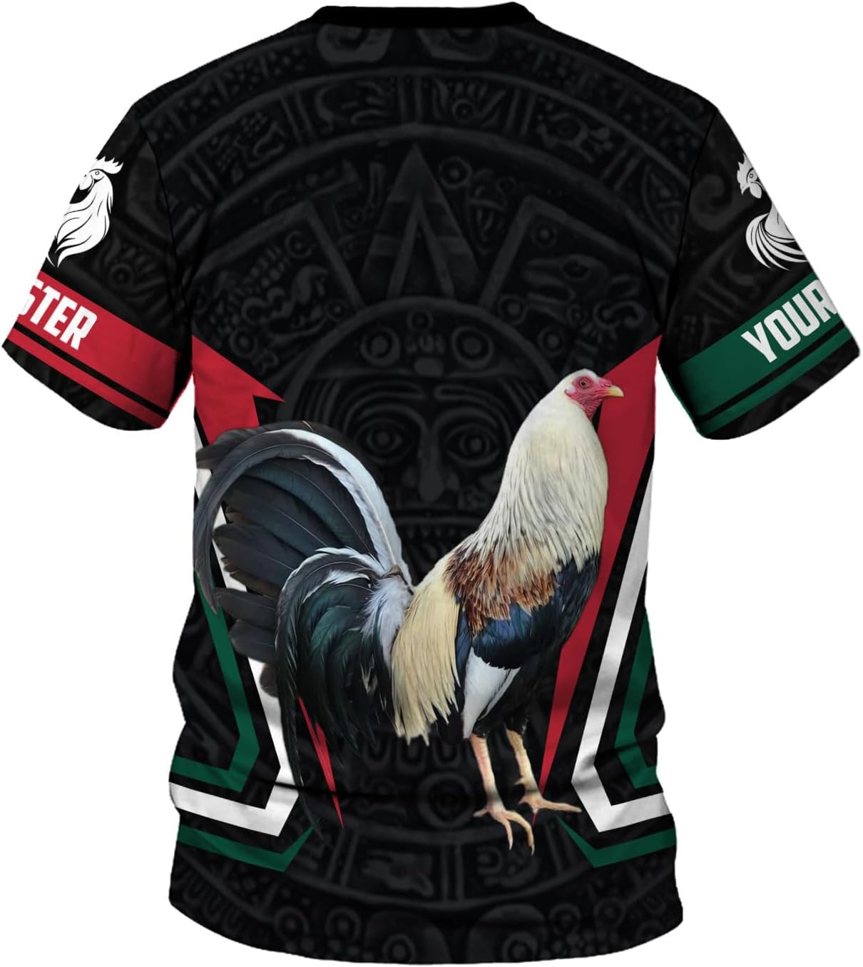 MoonArt Personalized Name Mexican Shirts for Men, Rooster Mexico Shirts for Men, Mexico Shirt Eagle Flag Mexican Eagle
