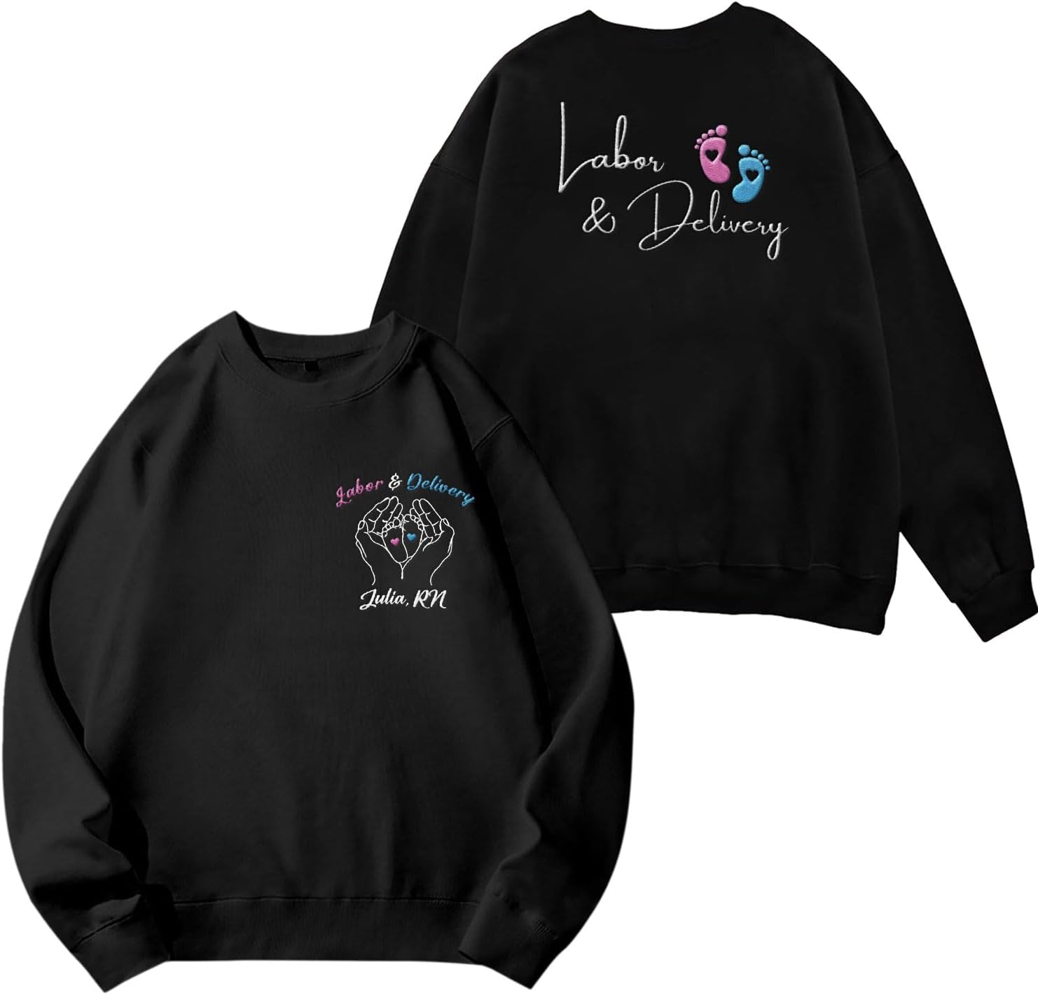 Leeprints L&D Sweatshirt, Personalized LD Shirt, Nurse Appreciation Gift