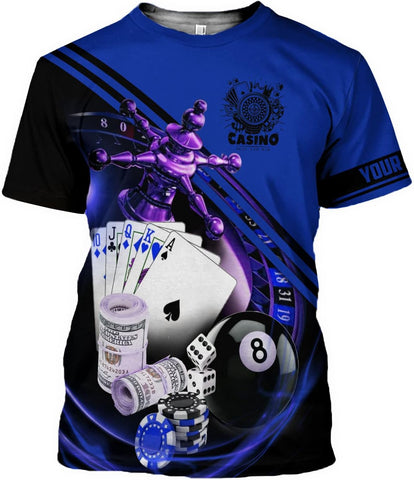 Royal Fight Personalized Poker Shirt 3D Funny Poker Shirt for Men Casino Poker Shirt Gifts Men Women Funny Poker Gift