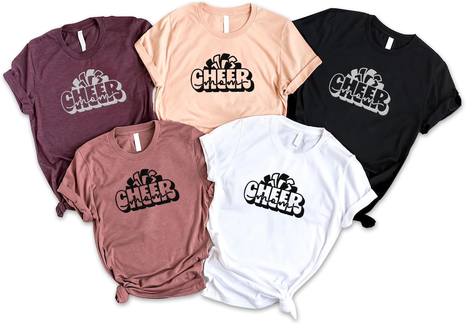 Personalized Embroidered Cheer Mom Sweatshirt Custom Proud Cheerleader Mom Embroidery Sweatshirt Gift for Cheerleader Mother (Cotton, CM 1), Small-5X-Large