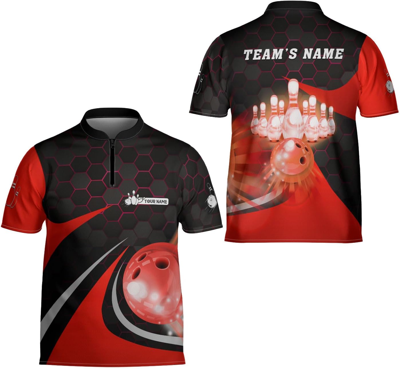 Ligthuy Personalized Name Bowling Jersey 3D, Custom Bowling Shirts for Team, Bowling Shirt Unisex for Men & Women4