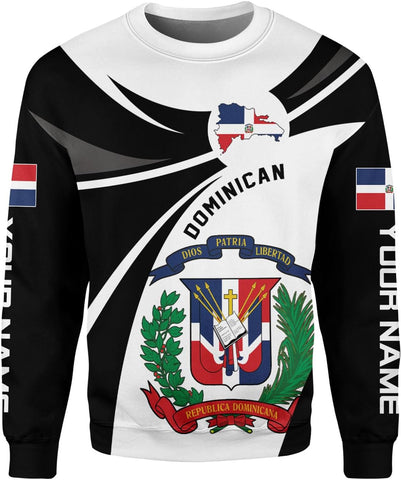 Vybonz Personalized Dominican Hoodie 3D Dominican Republic Sweatshirt Dominican Flag Zip Hoodie Republica Dominicana Shirt