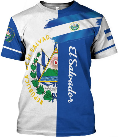 Personalized El Salvador Flag Shirt - Men & Women Salvadorans Pride Tshirt