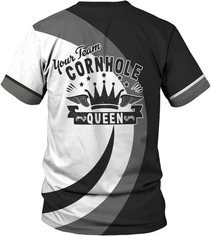 Personalized Cornhole Shirts 3D Over Print for Men & Women, Funny Cornhole Player Toss Sports T-Shirt for Team (CH 8)