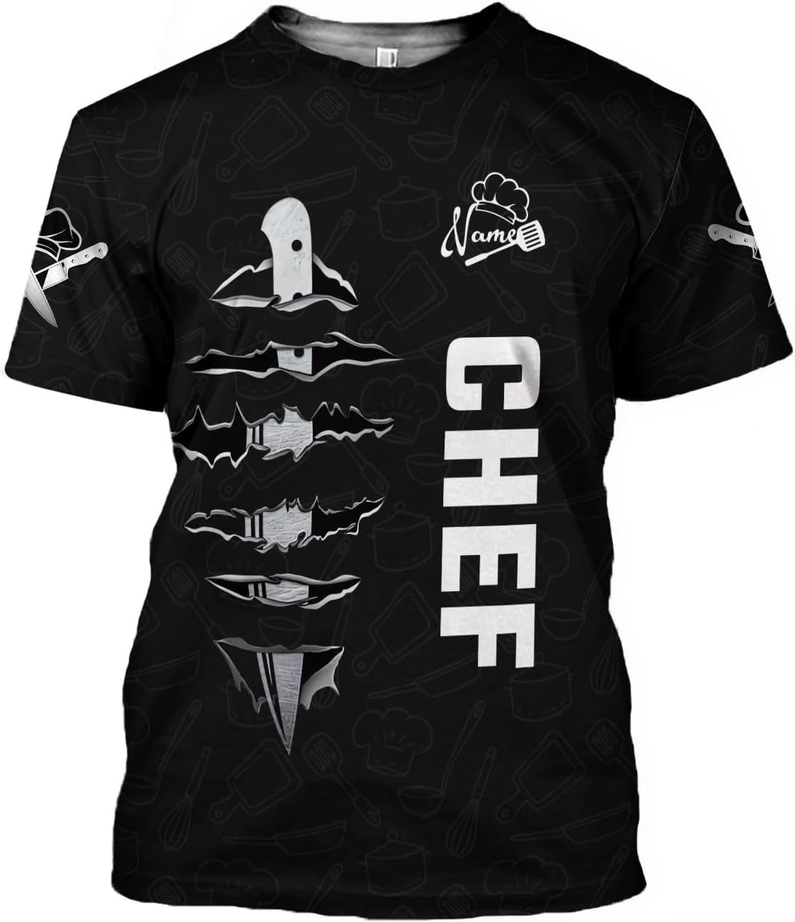 MAPrints Personalized Chef Shirt 3D All Over Printing for Men Women, Shirt Gifts for Chef Lover, Chef Camisas, Cocinero Shirt