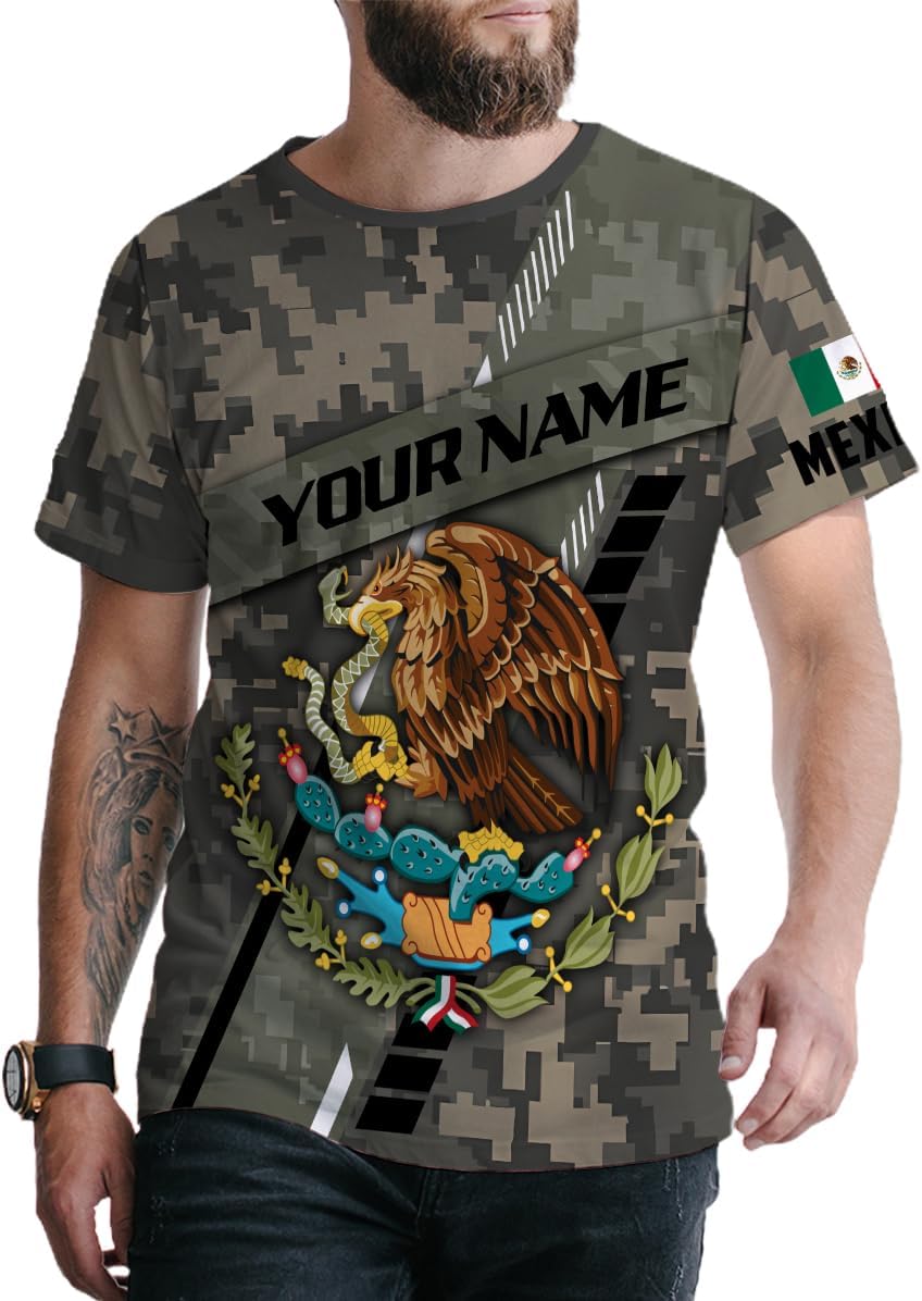 Mostefy Personalized Name Mexican Shirts for Men 3D, Customized Mexico Shirts for Men, Mexico Shirts for Women Mexico Shirt